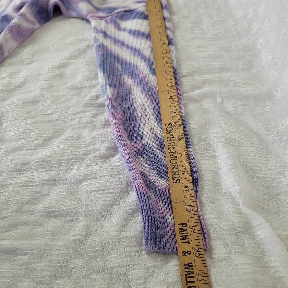 Design History White Purple Swirl Tie Dye crew neck sweater long sleeve party S - Picture 6 of 8